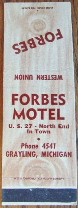 Warblers Way Motel (Forbes Motel) - Matchbook (newer photo)